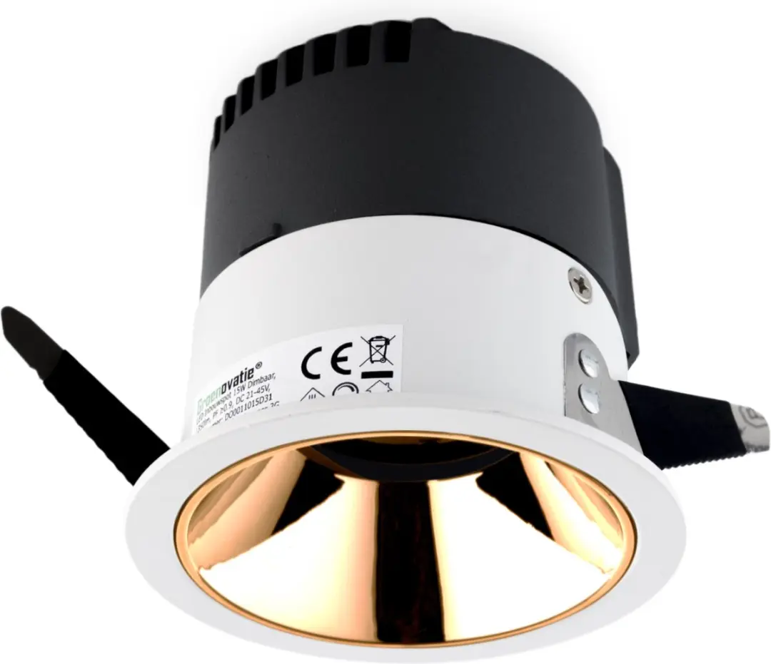 Groenovatie LED Inbouwspot 10W CREE - Ø84mm - Kantelbaar - Wit/Koper