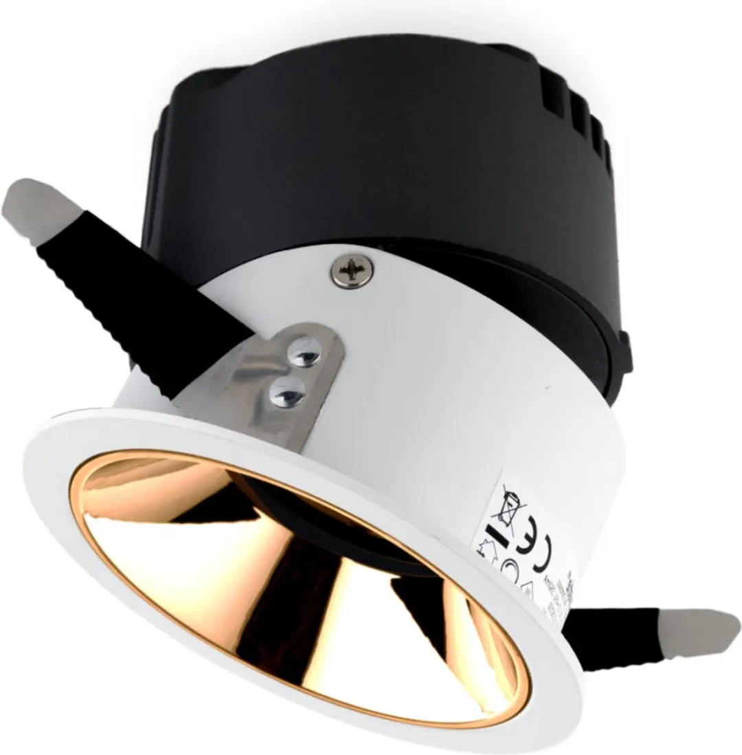 Groenovatie LED Inbouwspot 10W CREE - Ø84mm - Kantelbaar - Wit/Koper