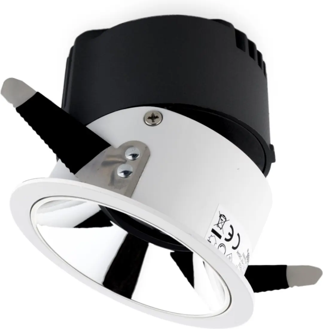 Groenovatie LED Inbouwspot 15W CREE - Ø108mm - Kantelbaar - Wit/Zilver