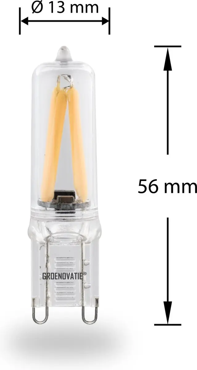 Groenovatie LED Filament Lamp G9 2W - Extra Warm Wit