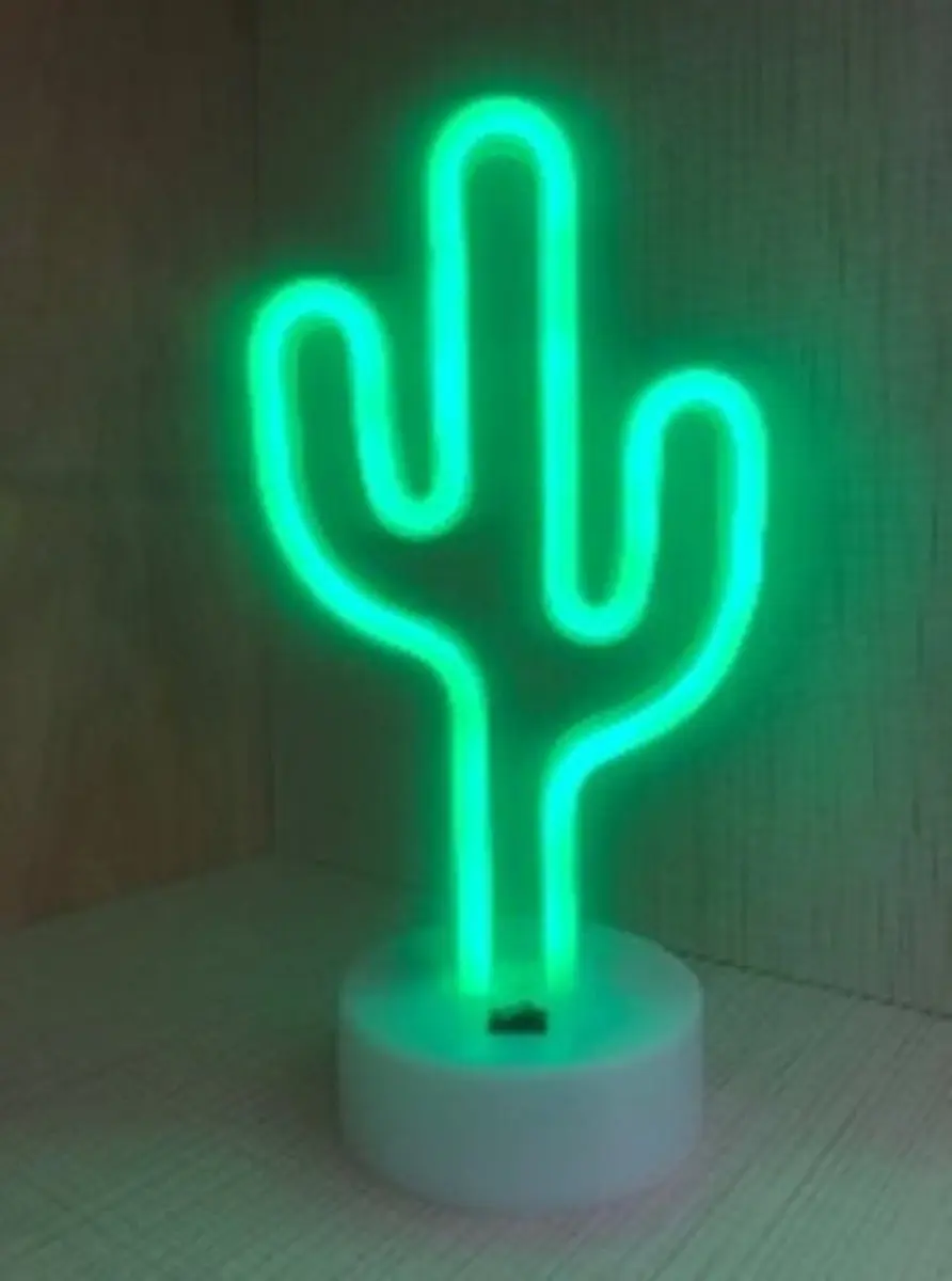 Groenovatie LED Neon Tafellamp Cactus