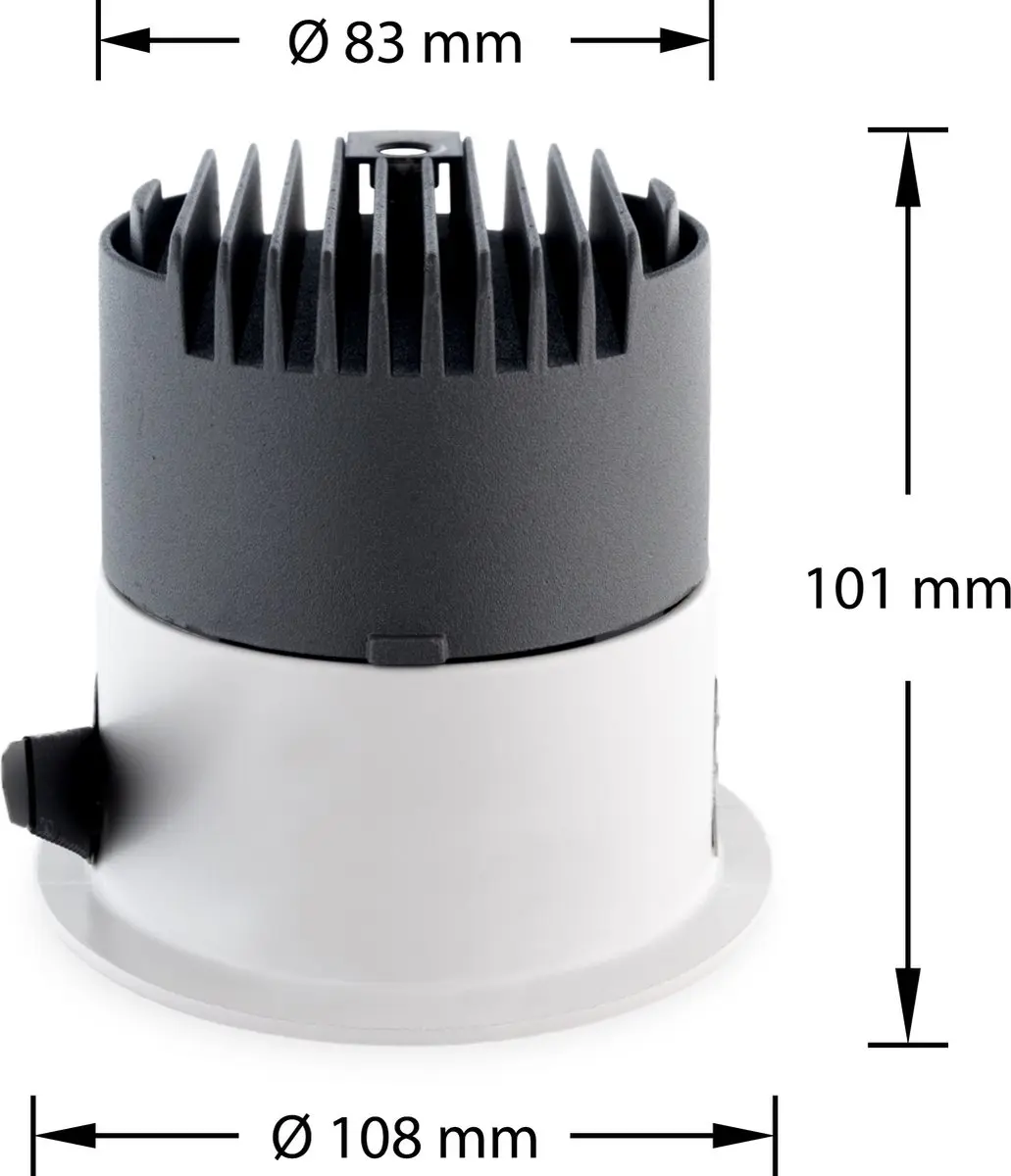 Groenovatie LED Inbouwspot 15W CREE - Ø108mm - Kantelbaar - Wit/Chroom