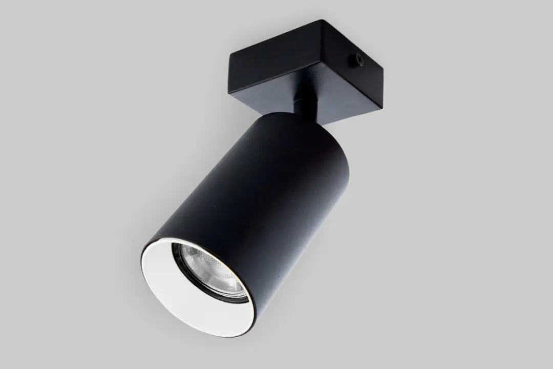 Groenovatie Plafondspot Rond GU10 Kantelbaar - 2 Stuks - Ø6cm - Mat Zwart/Wit