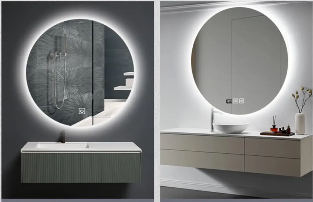 Groenovatie LED Badkamerspiegel 15W - Ø60cm - IP54 - Grijs