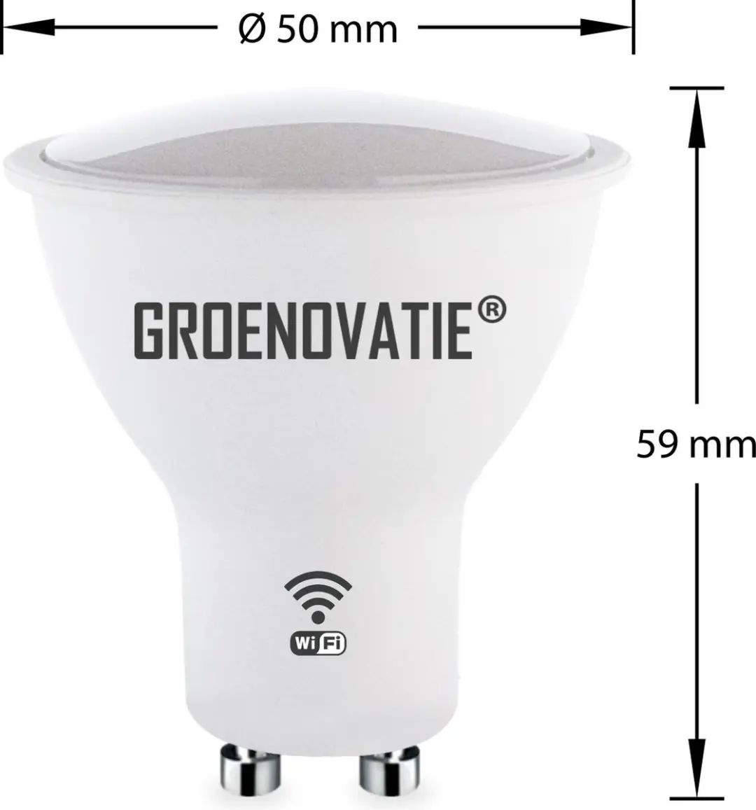 Groenovatie Wifi Smart LED Spot GU10 5W RGBW - Mat