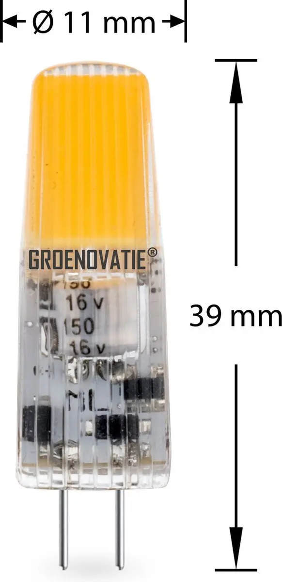 Groenovatie G4 LED Lamp 2W Warm Wit Dimbaar - 6 Stuks