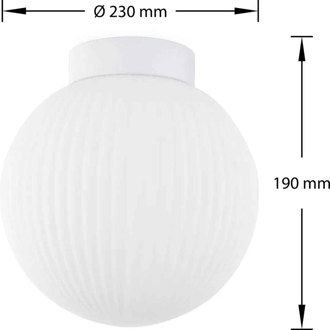 Groenovatie Glazen Wandlamp Ø23cm Mat Wit - E27