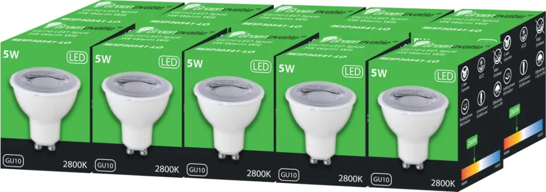 Groenovatie GU10 LED Spot 5W Warm Wit COB - 10 Stuks - afbeelding 6 van 6