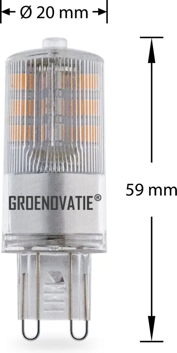 Groenovatie LED Lamp G9 5W Warm Wit - 6 Stuks