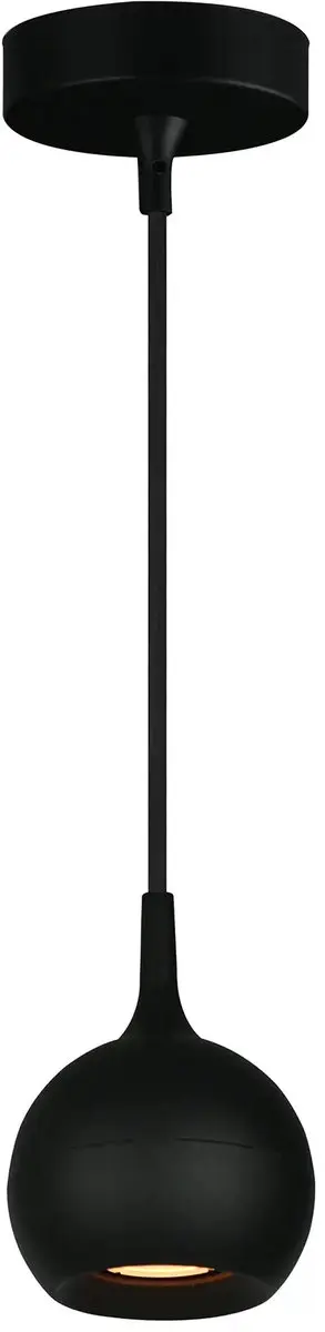 Artdelight Hanglamp Bolero 1 Licht Ø 9cm - Zwart