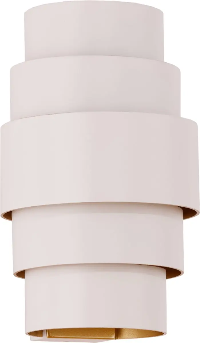 Artdelight Wandlamp Rolls H 22cm - 2 Lichtpunten - Wit/Goud