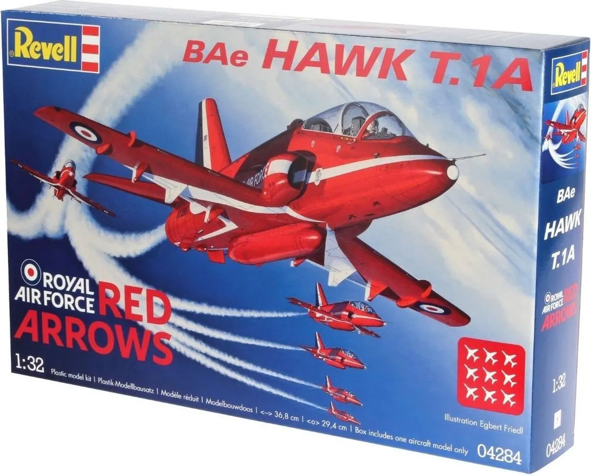 Revell 04284 BAe Hawk T.1A Straaljager Modelbouwpakket - 1:32 - Rood