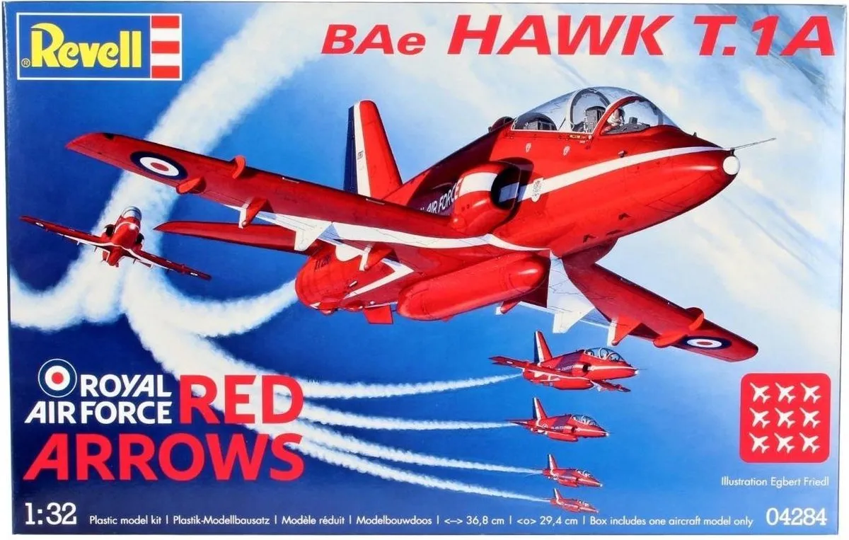 Revell 04284 BAe Hawk T.1A Straaljager Modelbouwpakket - 1:32 - Rood
