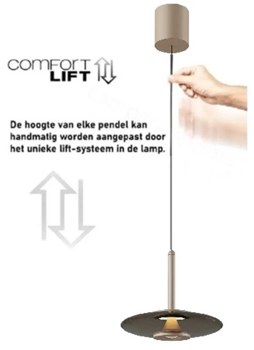 Artdelight Madison Hanglamp Ø22cm - Champagne