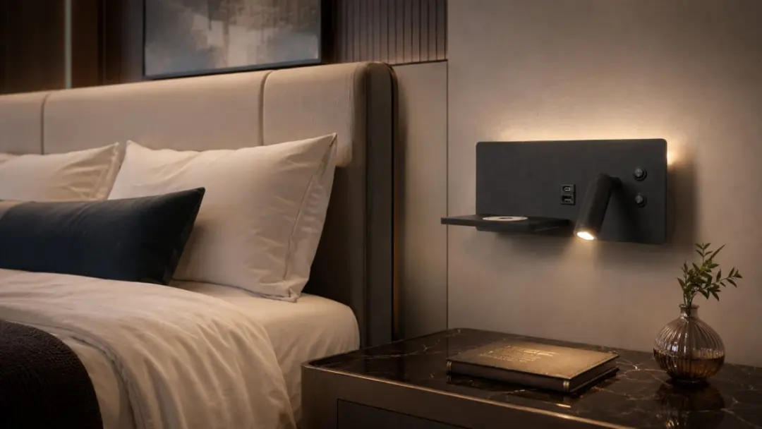 Artdelight Wandlamp USB Rechts Zwart - 2 Lichtpunten