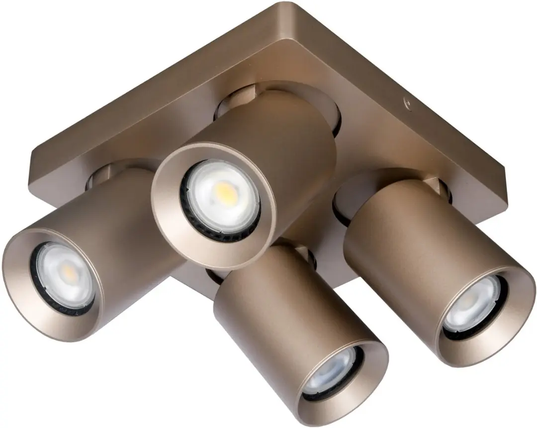 Artdelight Megano Opbouwspots GU10 - 4 Stuks - Champagne