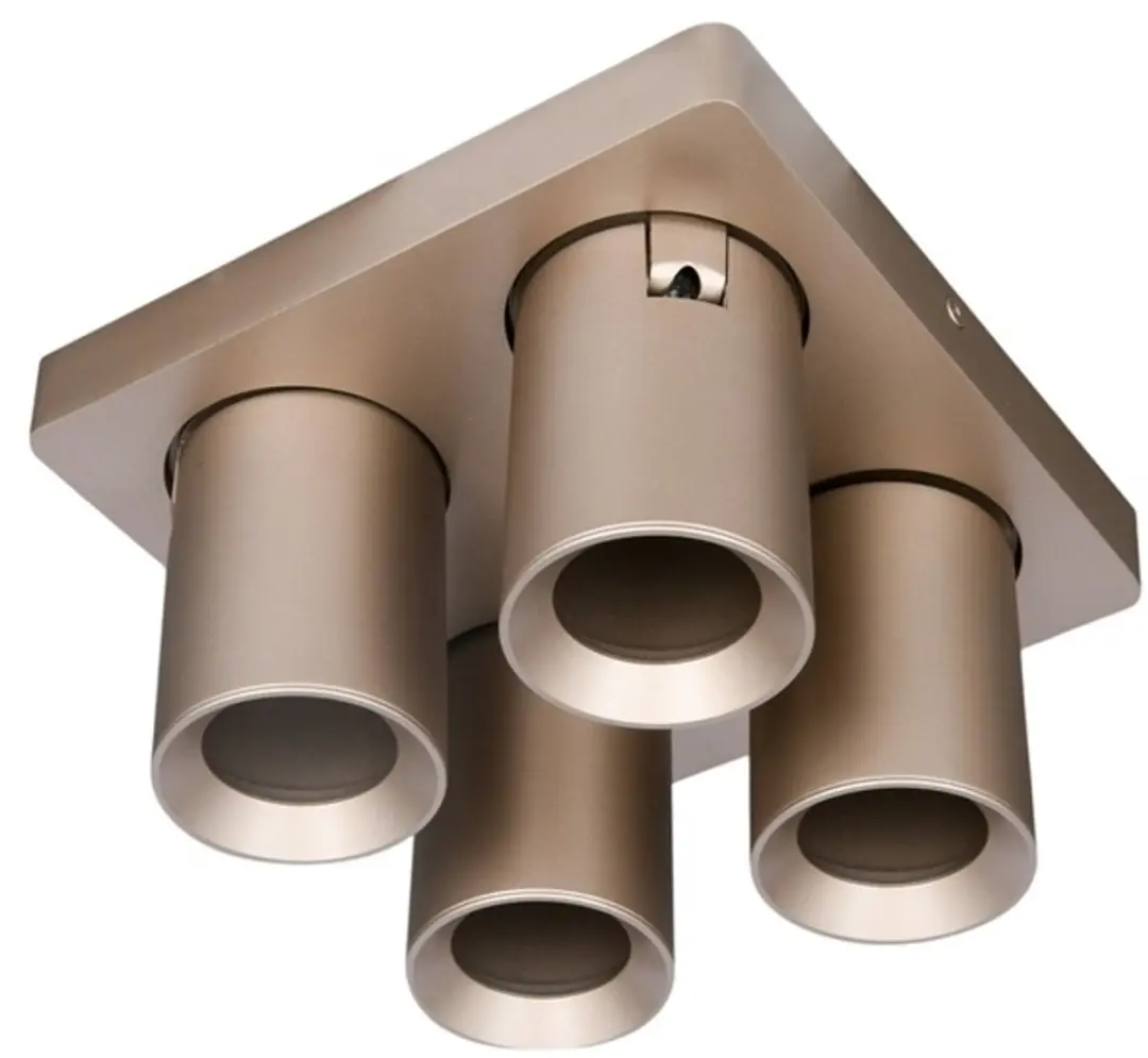 Artdelight Megano Opbouwspots GU10 - 4 Stuks - Champagne