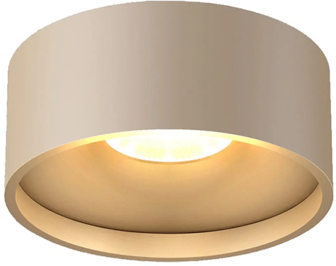 Artdelight Moderne LED Plafonnieres Oran 1 Lichtpunt Rond Champagne Aluminium Sl