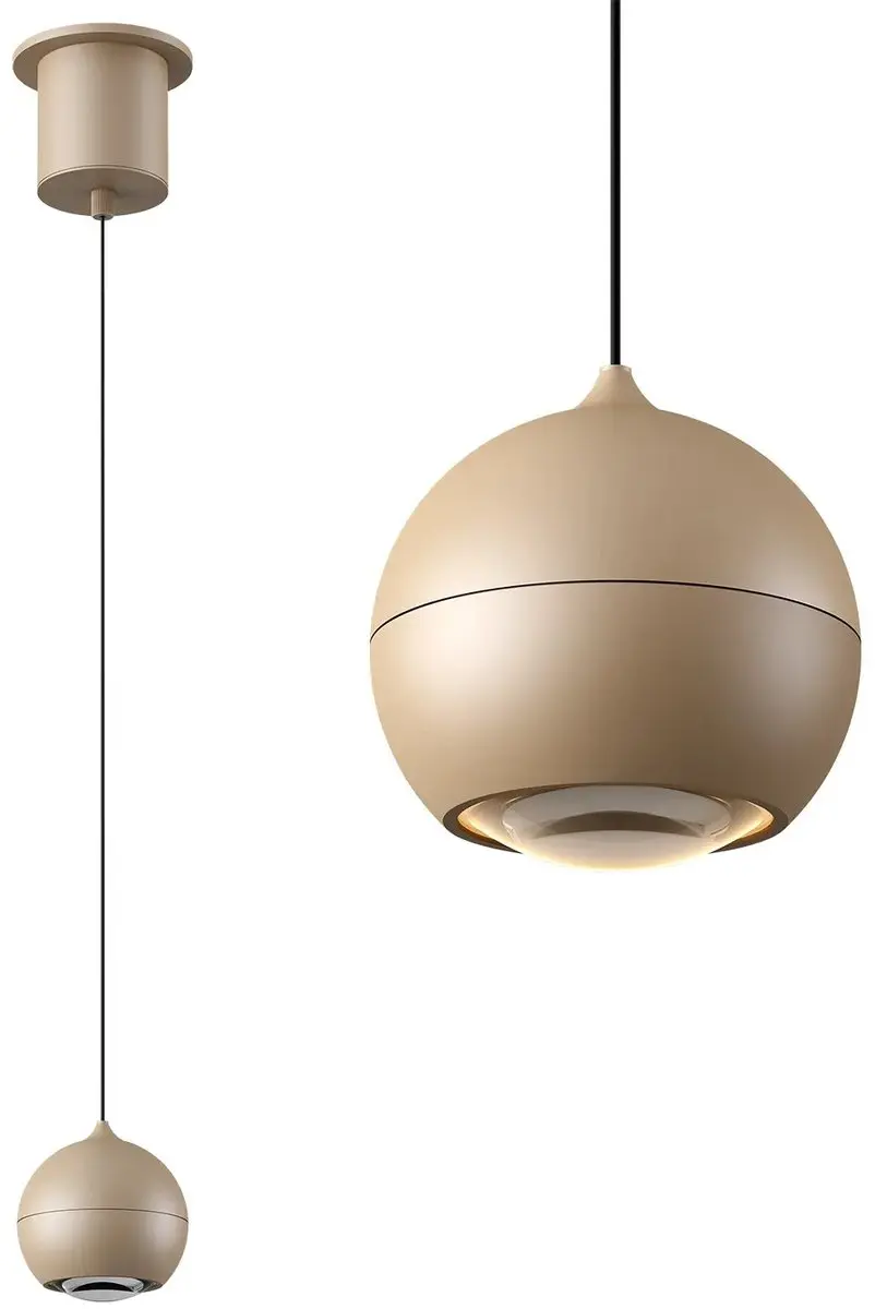 Artdelight Hanglamp Miami 1 Licht Ø10cm - Champagne