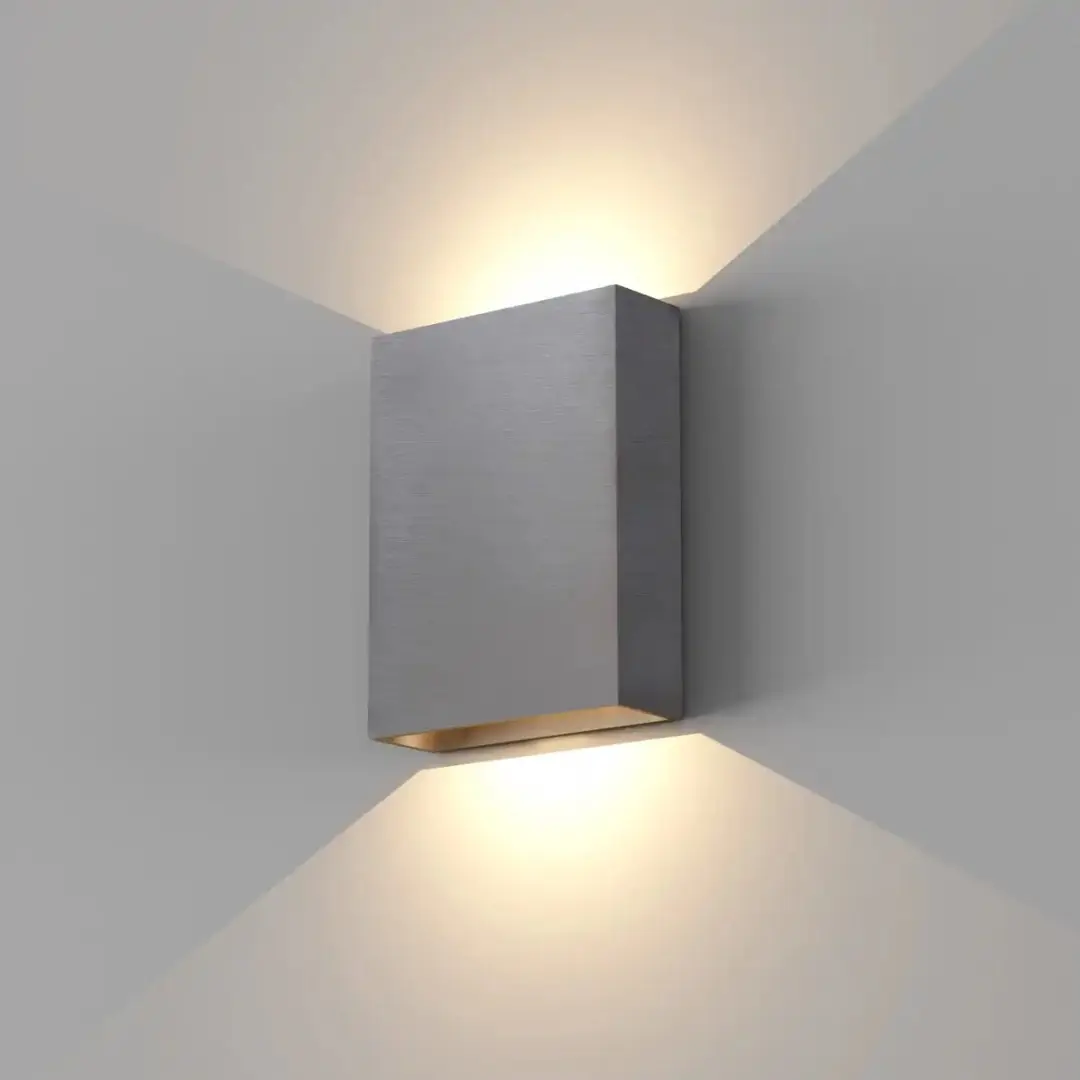 Artdelight Wandlamp Memphis H 16cm - Geborsteld RVS - 2 Lichtpunten