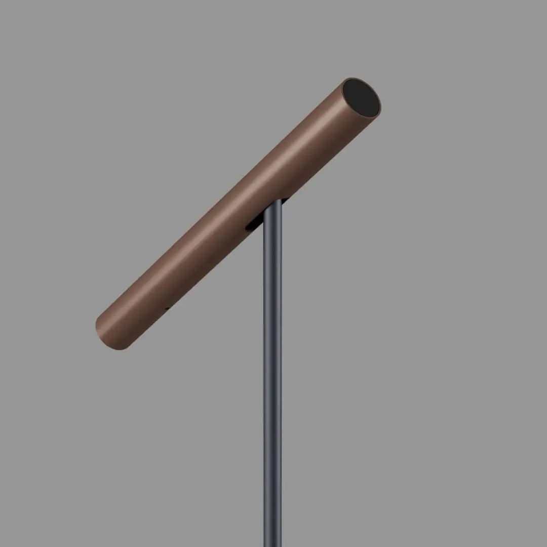Artdelight Kansas Vloerlamp 140cm - Zwart/Brons