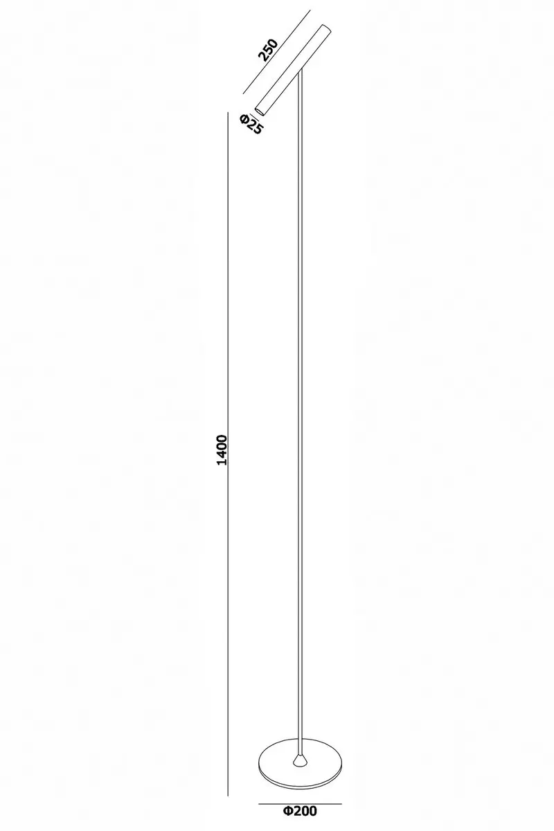 Artdelight Kansas Vloerlamp 140cm - Zwart/Brons