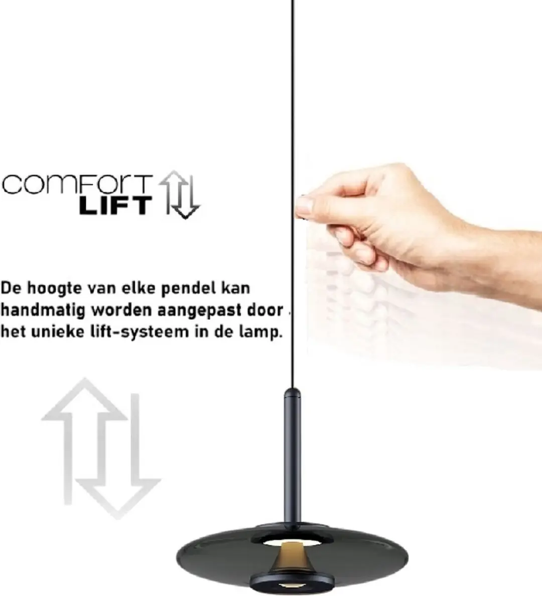Artdelight Madison Hanglamp Ø22cm - Zwart