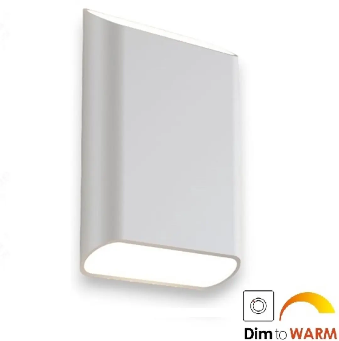 Artdelight Wandlamp Diaz-L 2x6W IP65 - Wit - Dim to Warm