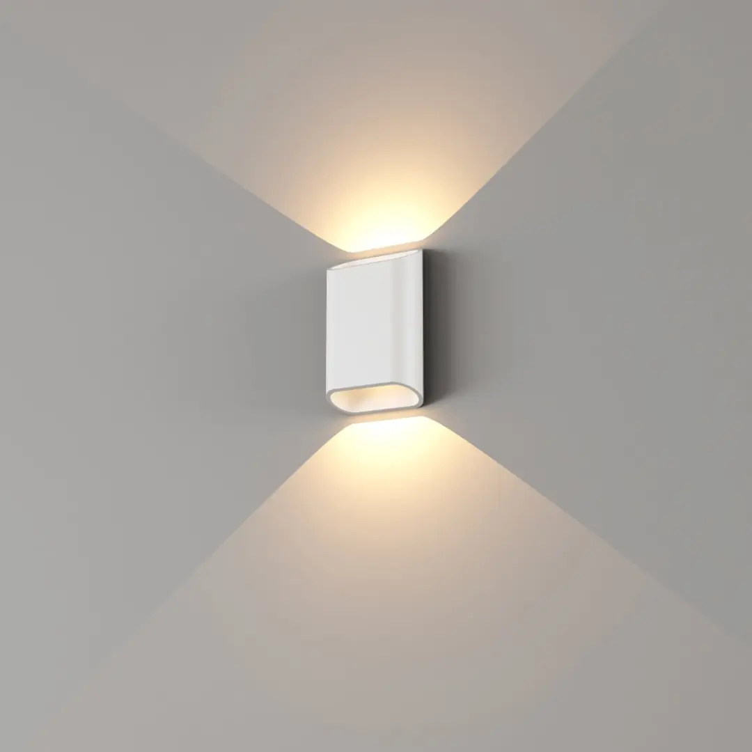 Artdelight Wandlamp Diaz-S Wit Led 2 x 3Watt IP65 Dim To Warm