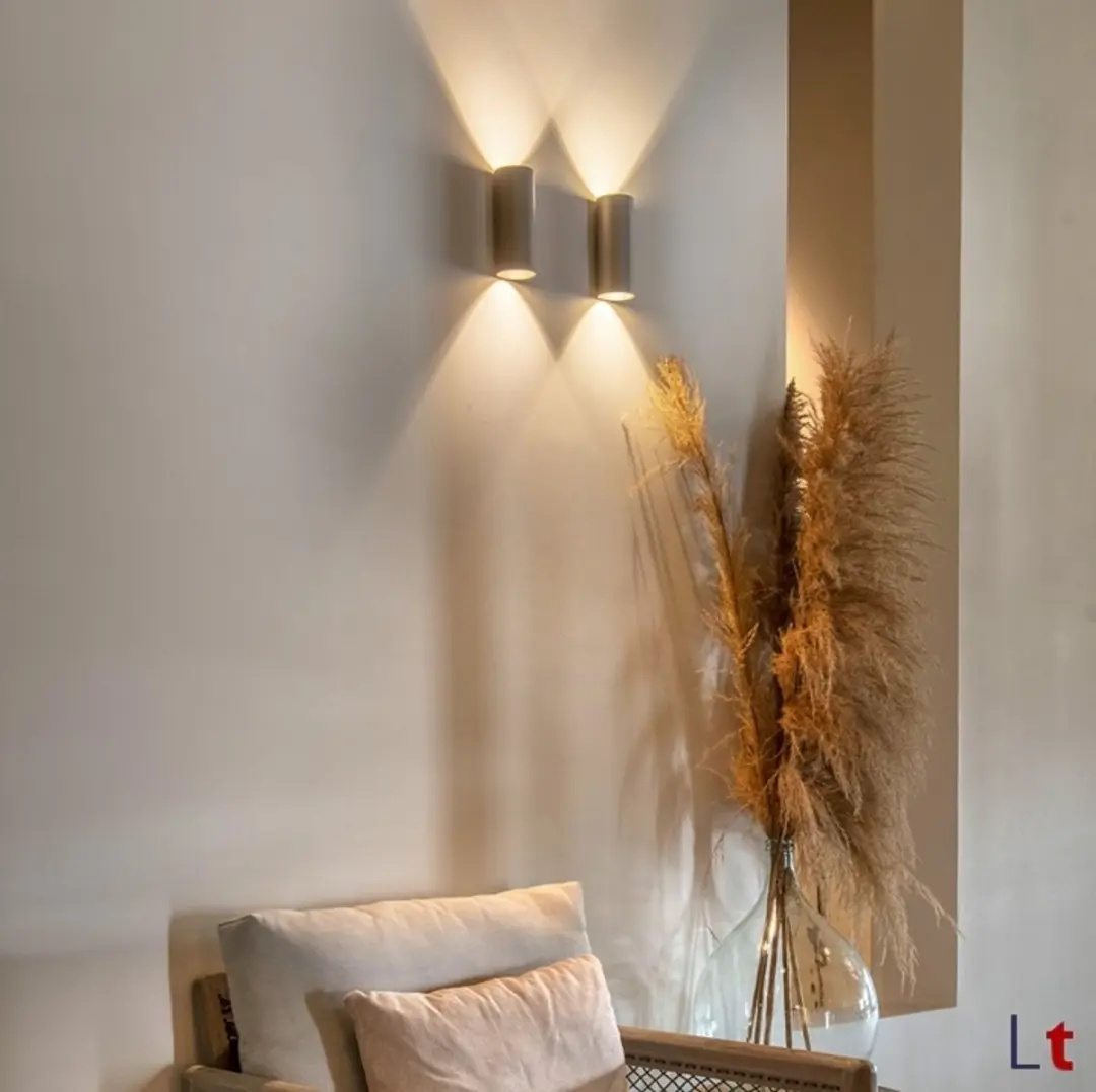 Artdelight Wandlamp Brody2 Champagne LED IP65 - 2 Lichtpunten