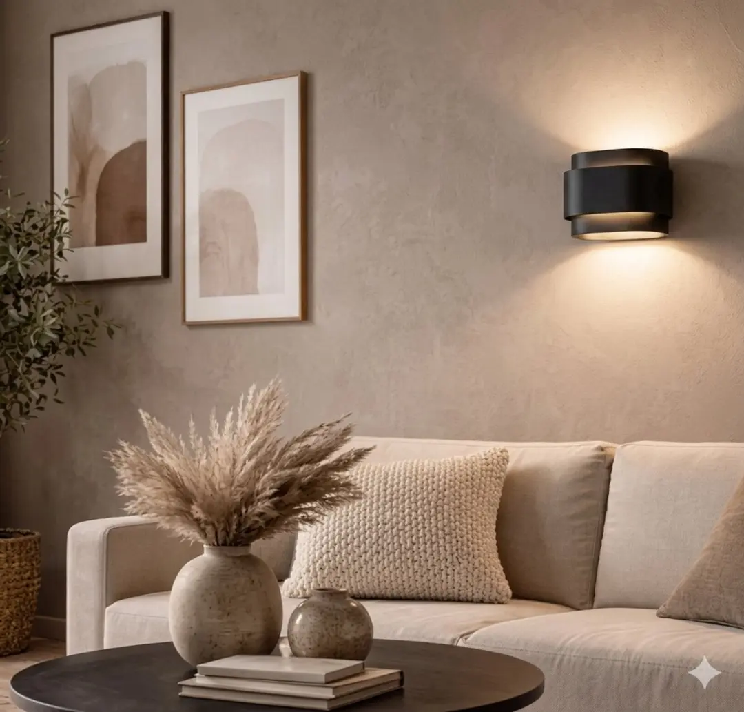 Artdelight Wandlamp Metz 20cm - 2 Lichtpunten - Zwart