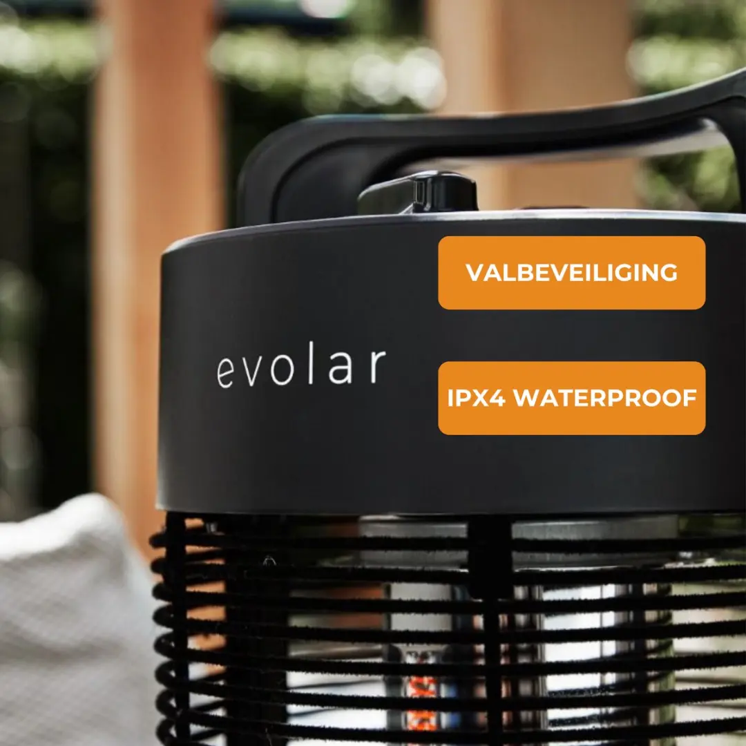 Evolar EVO-HD55 Infrarood Terrasverwarming 1200W - Zwart - afbeelding 6 van 6