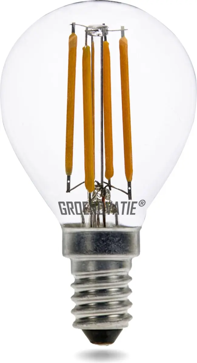 Groenovatie LED Filament Kogellamp 4W E14
