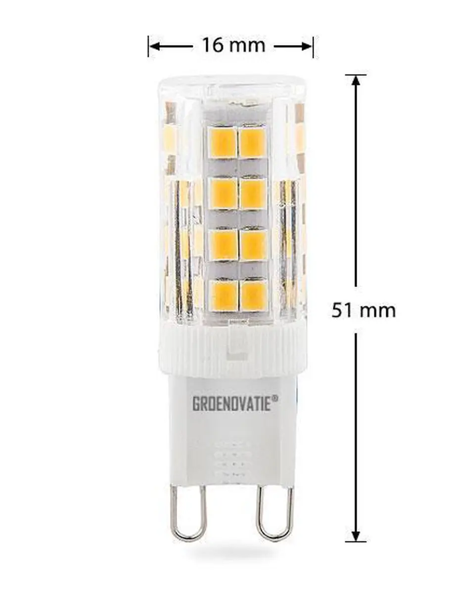 Groenovatie LED Lamp G9 4W - 51x16mm Warm Wit