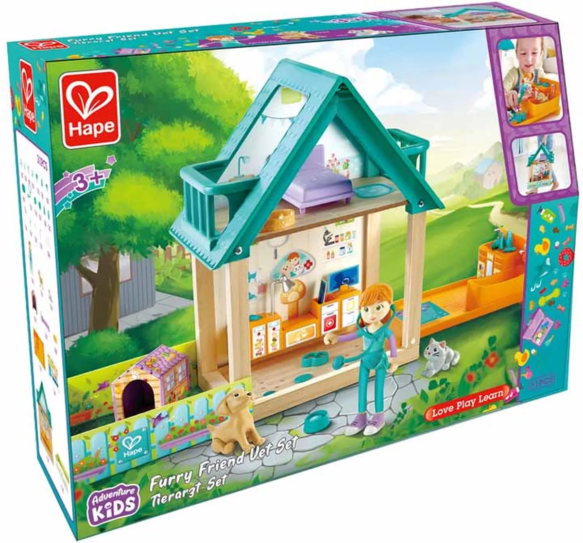 Hape Tierarzt-Set Poppenhuispop - Veelkleurig