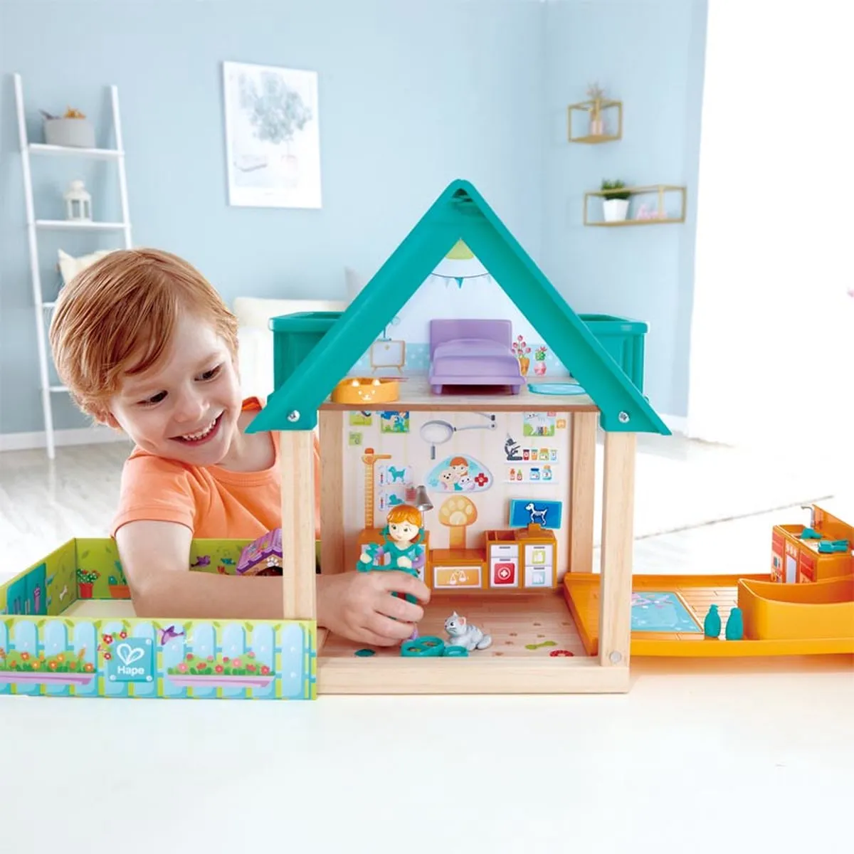Hape Tierarzt-Set Poppenhuispop - Veelkleurig