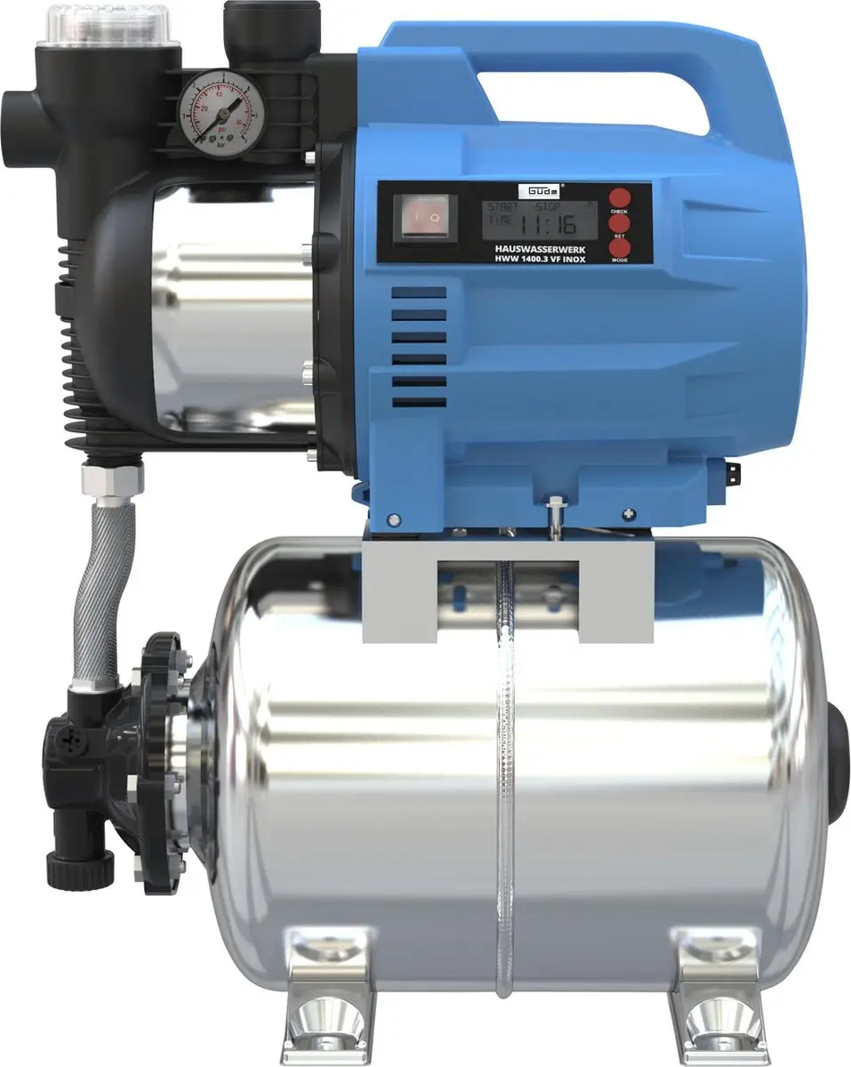 Güde HWW 1400.3 VF INOX Hydrofoorpomp 1400W - afbeelding 4 van 5