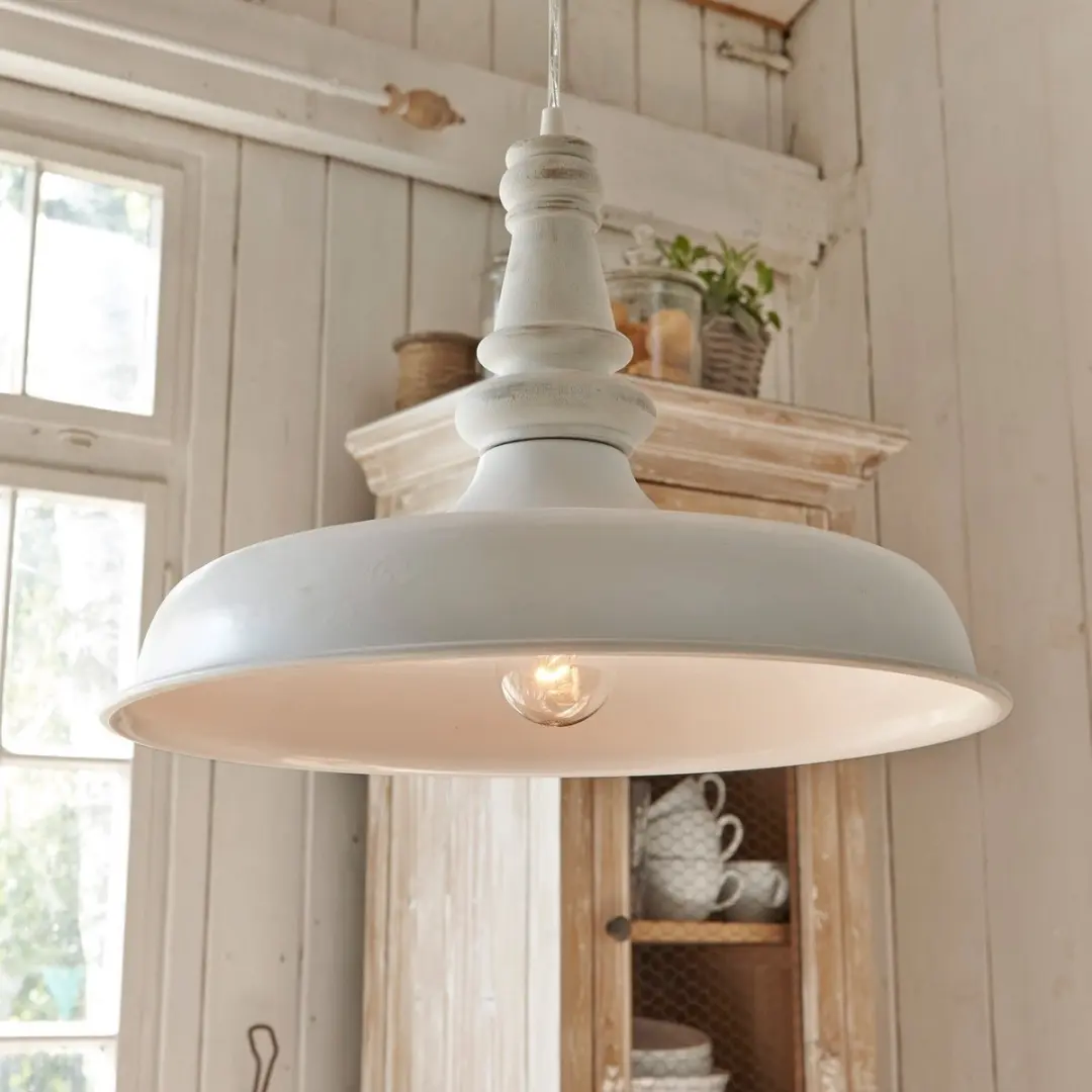 Loberon Camryn Hanglamp - Antiekwit - Ø40cm