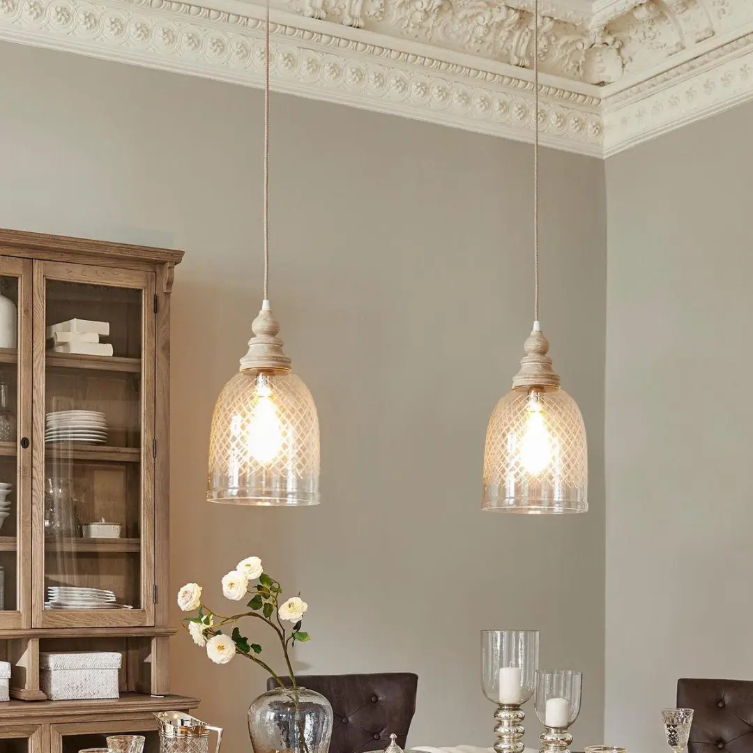 Loberon Junia Hanglamp - 40W - Ø24cm - Helder - afbeelding 6 van 6