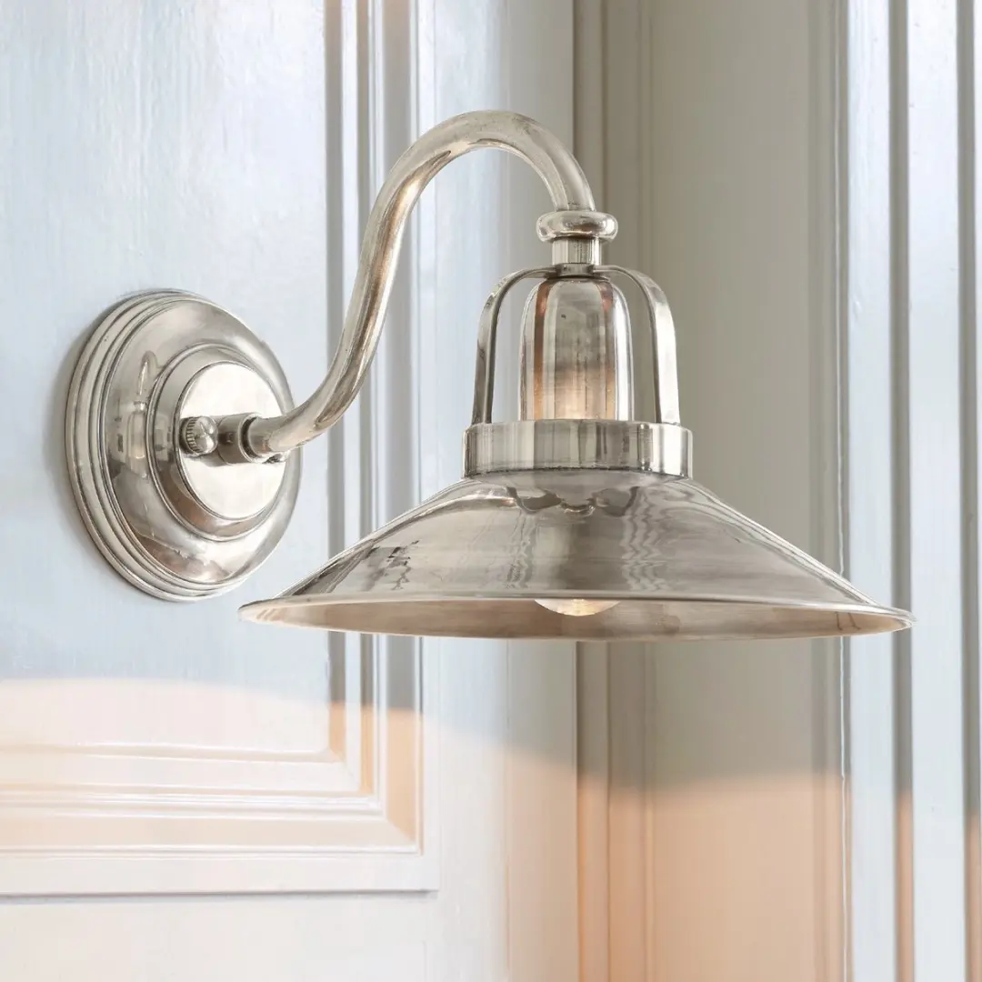 Loberon Timeon Wandlamp - 25W - Antiekzilverkleurig