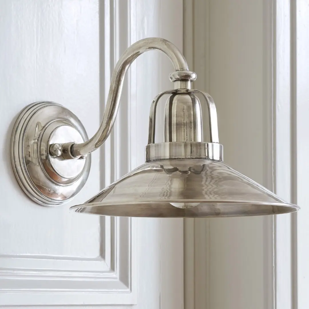 Loberon Timeon Wandlamp - 25W - Antiekzilverkleurig
