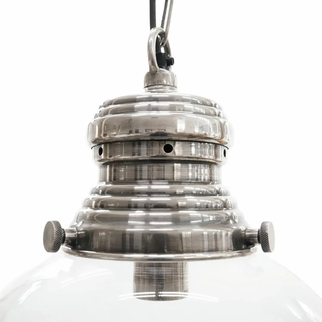 Loberon Hanglamp Jule - 40W - Ø30cm - Antiekzilver