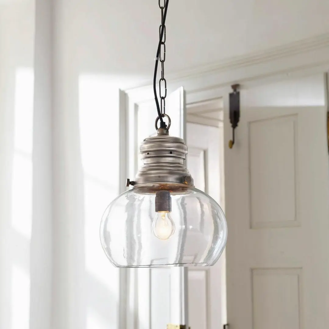 Loberon Hanglamp Jule - 40W - Ø30cm - Antiekzilver - afbeelding 6 van 6