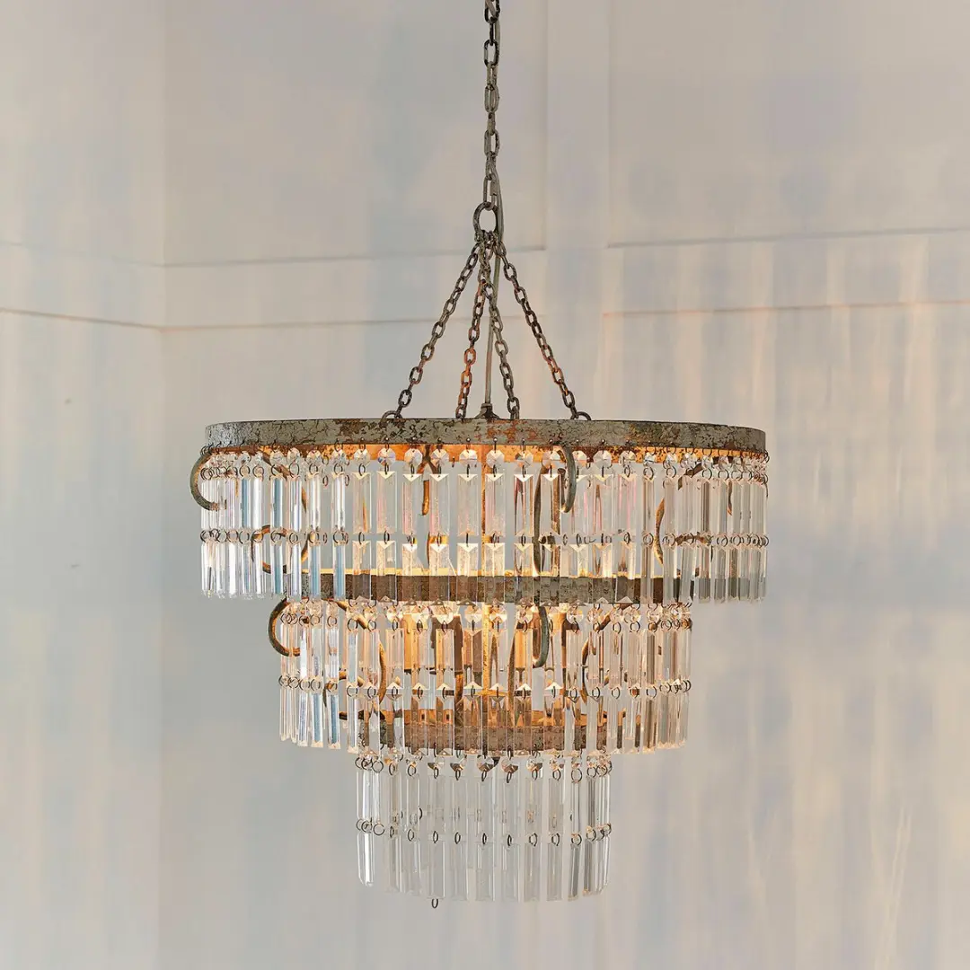 Loberon Kroonluchter Gerine - Ø62cm - Antiekzilver