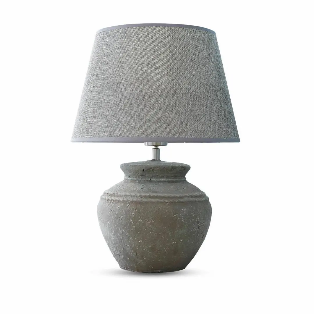 Loberon Cleveland Tafellamp - 25W - Ø32cm - Grijs