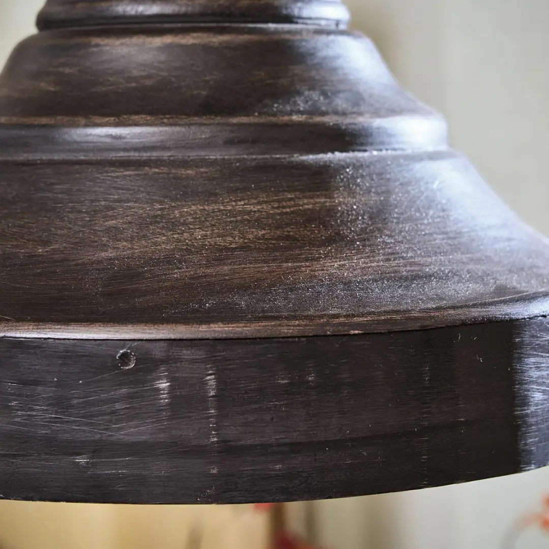 Loberon Léonelle Hanglamp - Ø33cm - Zwart/Zilver