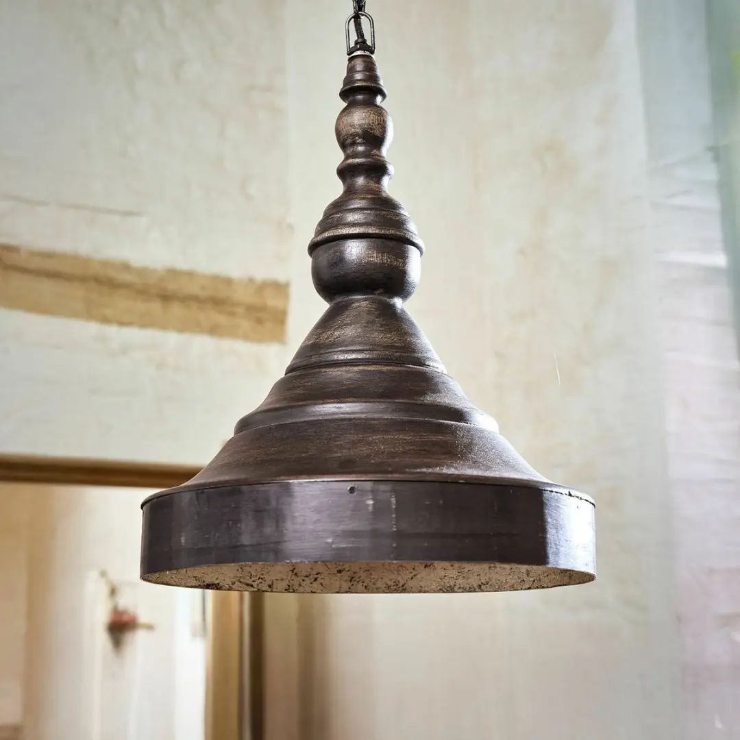 Loberon Léonelle Hanglamp - Ø33cm - Zwart/Zilver