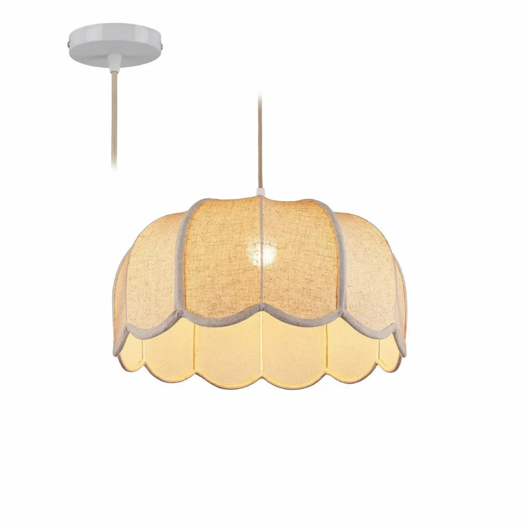 Loberon Hanglamp Ljosna - 40W - Crème - afbeelding 6 van 6