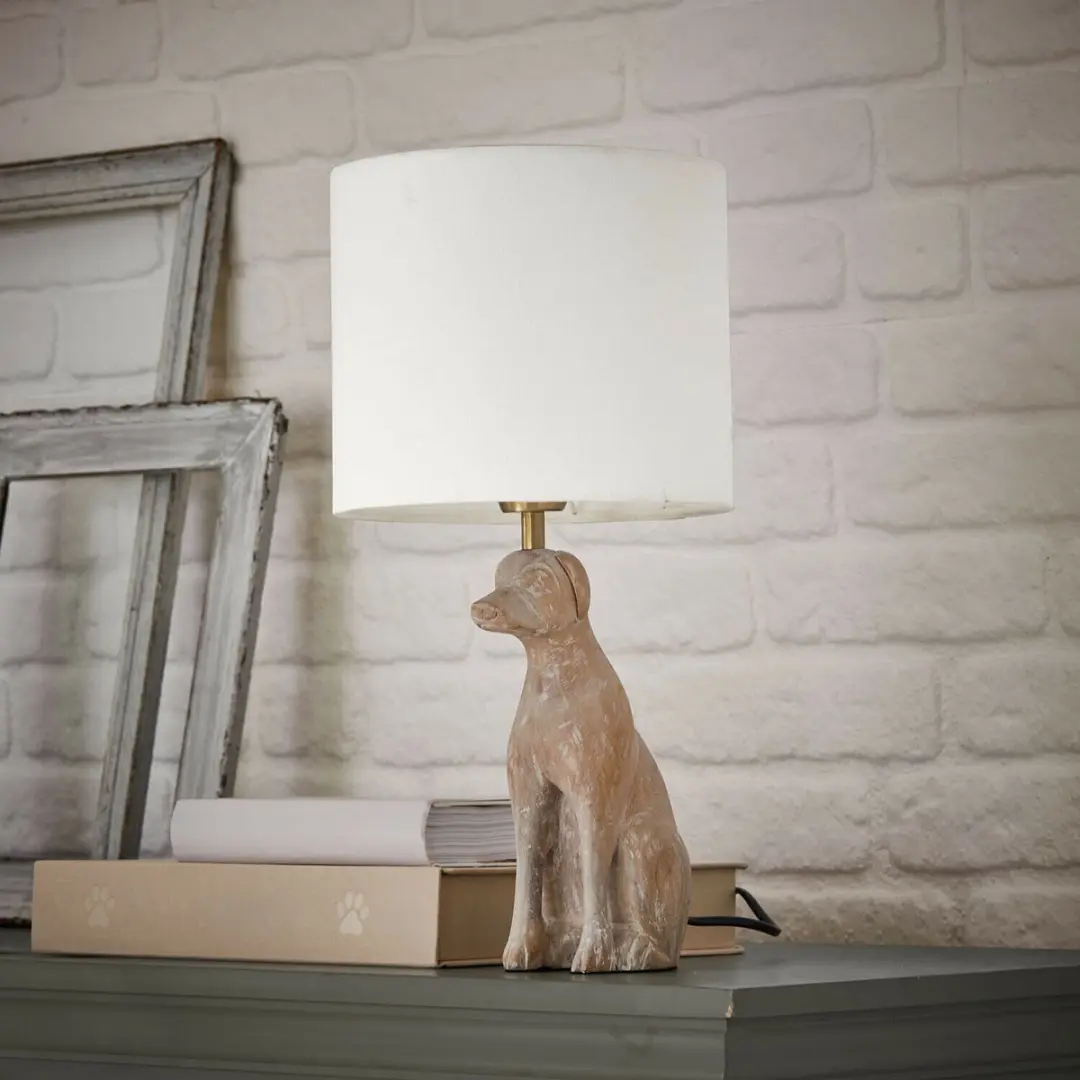 Loberon Calvix Tafellamp - 25W - Ø21,5cm - Bruin/Crème