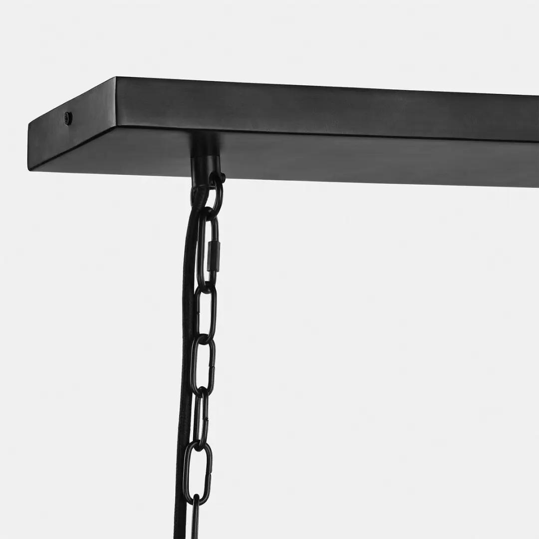 Loberon Hanglamp Haverfell - Zwart/Crème/Bruin